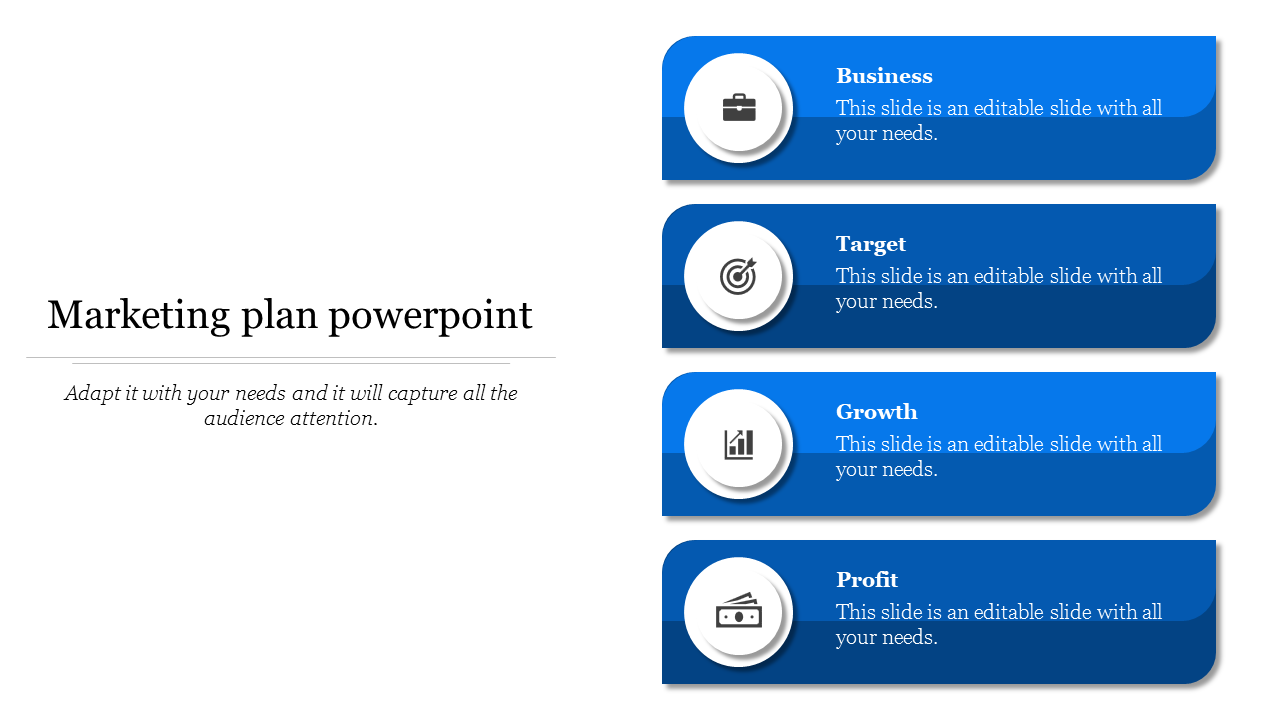 marketing plan powerpoint-Blue